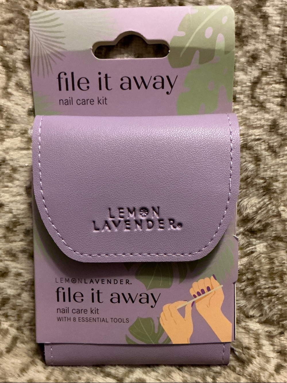 Lemon Lavender File It Away Nail Care Kit - In Lavender